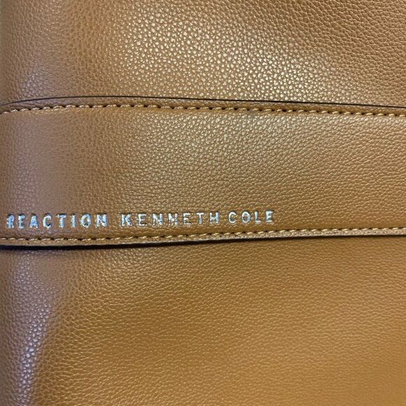 REACTION Kenneth Cole caramel coloured faux leather vegan tote - Picture 10 of 10